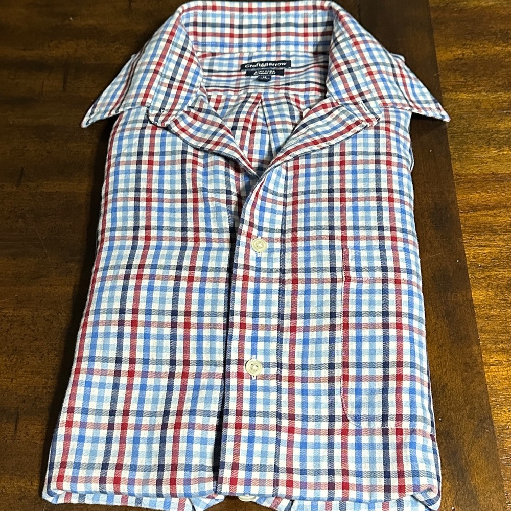 Croft & Barrow Men's Plaid Shirt - Red and Blue